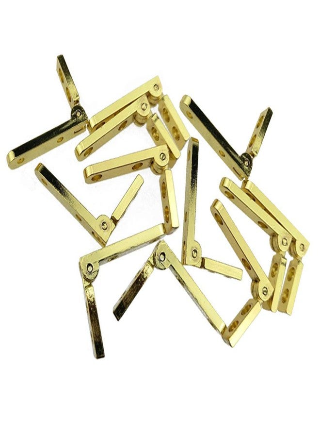 TamBee Mini Hinges for Wooden Box - Brass, 90 Degree Jewelry Box Hardware with Screws, 12 Pcs (30 x 20mm, Gold) - Image 3
